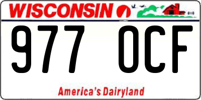 WI license plate 977OCF