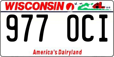 WI license plate 977OCI