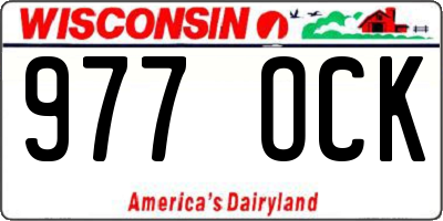 WI license plate 977OCK