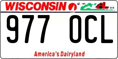 WI license plate 977OCL