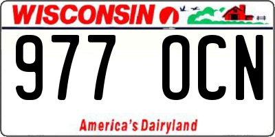 WI license plate 977OCN