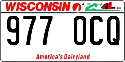 WI license plate 977OCQ