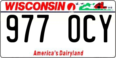 WI license plate 977OCY