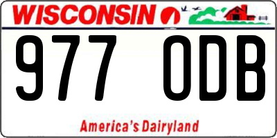 WI license plate 977ODB