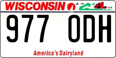 WI license plate 977ODH