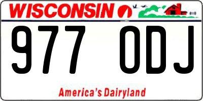 WI license plate 977ODJ