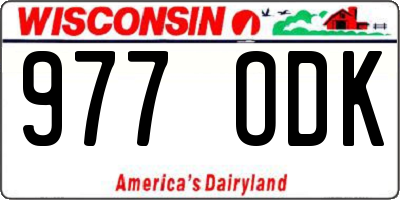 WI license plate 977ODK