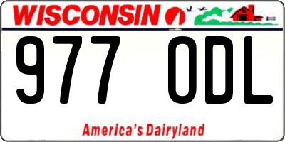 WI license plate 977ODL