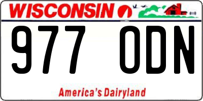 WI license plate 977ODN