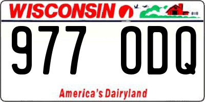WI license plate 977ODQ