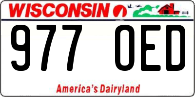 WI license plate 977OED