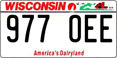 WI license plate 977OEE