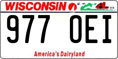 WI license plate 977OEI