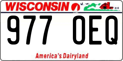 WI license plate 977OEQ