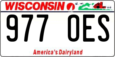 WI license plate 977OES