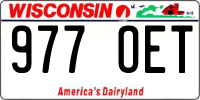 WI license plate 977OET
