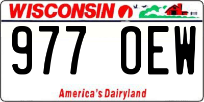 WI license plate 977OEW