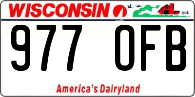 WI license plate 977OFB