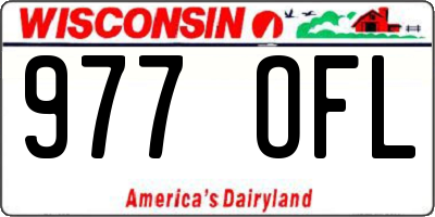 WI license plate 977OFL