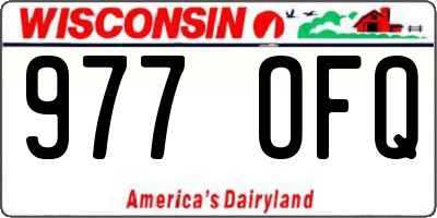 WI license plate 977OFQ