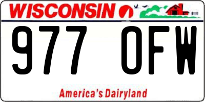 WI license plate 977OFW