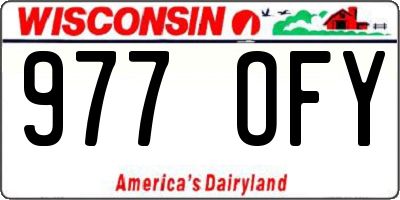 WI license plate 977OFY