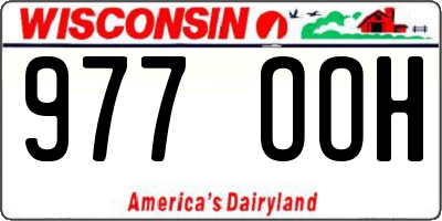 WI license plate 977OOH