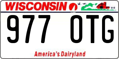 WI license plate 977OTG