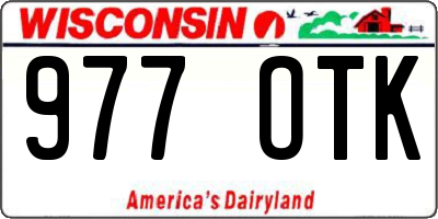 WI license plate 977OTK