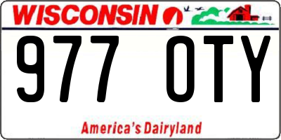 WI license plate 977OTY