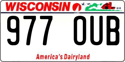 WI license plate 977OUB