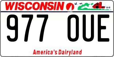 WI license plate 977OUE