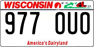 WI license plate 977OUO