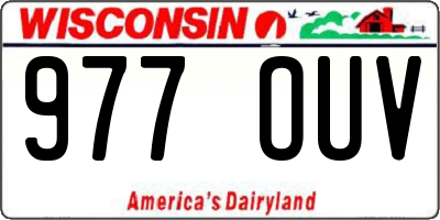 WI license plate 977OUV