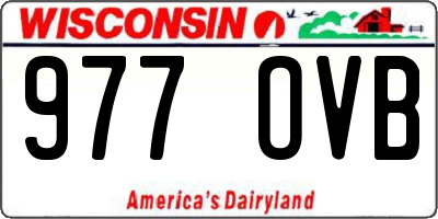 WI license plate 977OVB