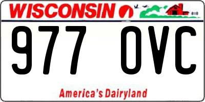 WI license plate 977OVC
