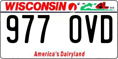 WI license plate 977OVD