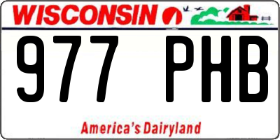 WI license plate 977PHB