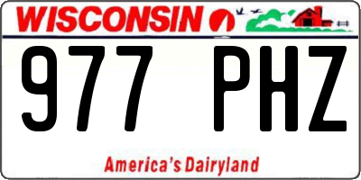 WI license plate 977PHZ