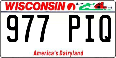 WI license plate 977PIQ
