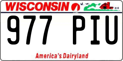 WI license plate 977PIU