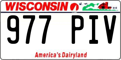 WI license plate 977PIV