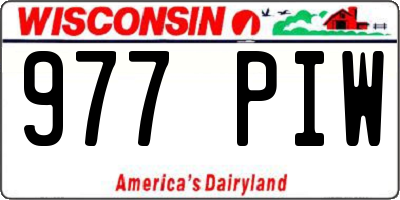 WI license plate 977PIW