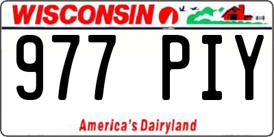 WI license plate 977PIY