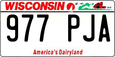 WI license plate 977PJA