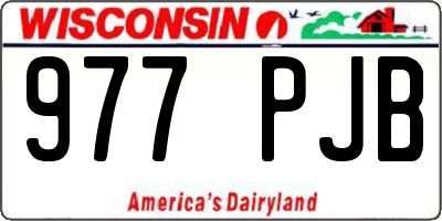 WI license plate 977PJB