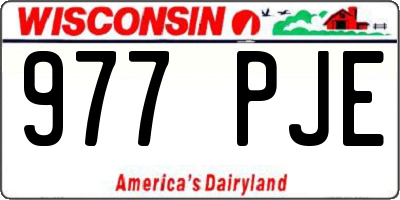 WI license plate 977PJE