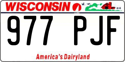 WI license plate 977PJF