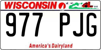 WI license plate 977PJG