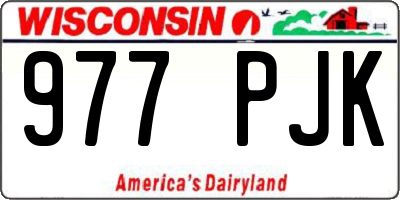 WI license plate 977PJK